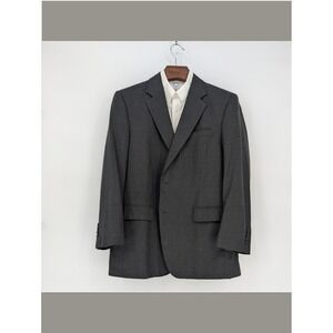 Jos A Bank Gray Wool Blazer 44R Classic 2 Button Sport Coat